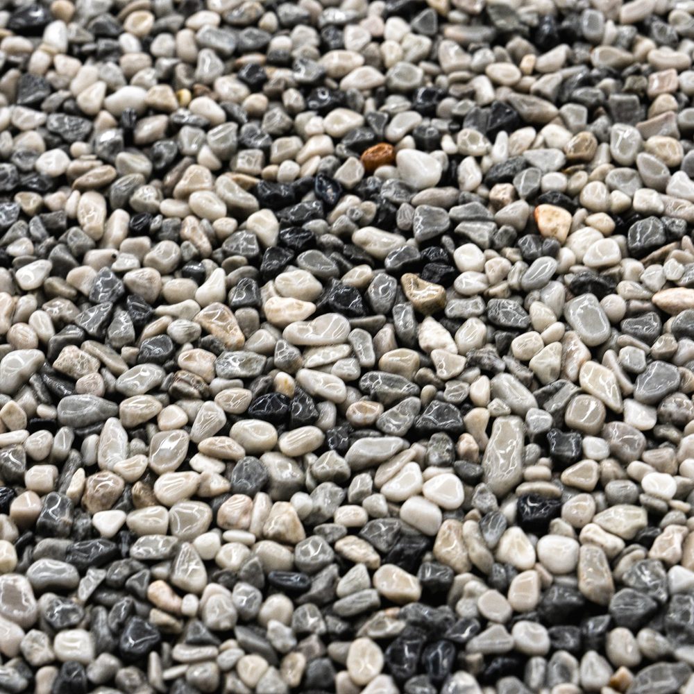 SILVER ASH natural aggregate sample, close-up texture